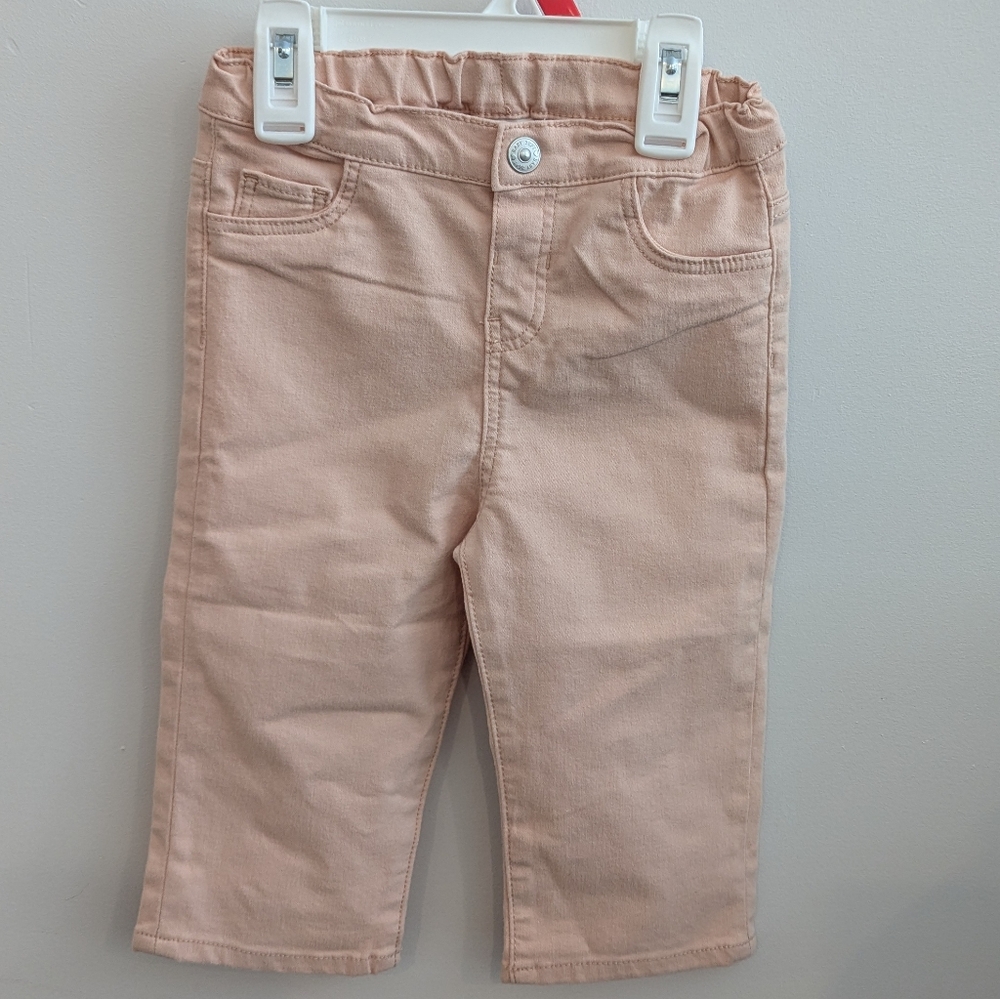 H&M Pink Coeal Denim Baby Wide Leg Toddler Pants